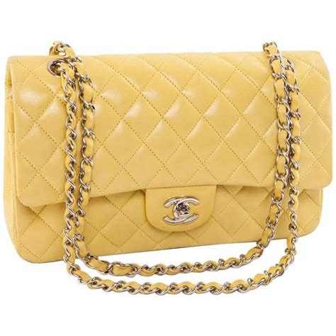 cream yellow chanel bag|Chanel yellow bag price.